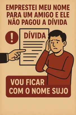 Imagem da notícia Emprestei Meu Nome para um Amigo e Ele Não Pagou a DÍVIDA: Vou Ficar com o Nome Sujo?